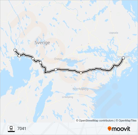 KIL STATION - STOCKHOLM CENTRALSTATION train Line Map