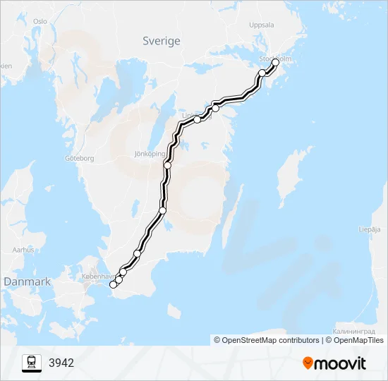 MALMÖ CENTRALSTATION - STOCKHOLM CENTRALSTATION  Line Map