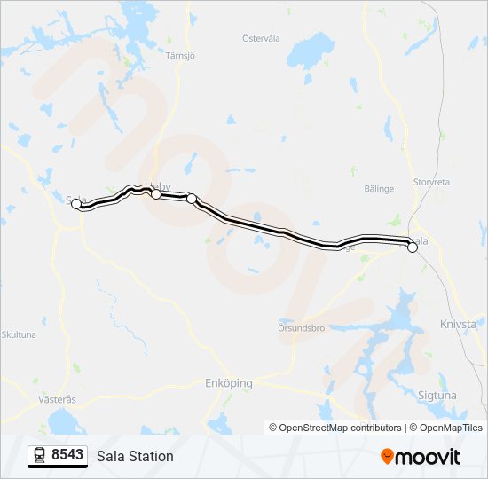 8543 train Line Map