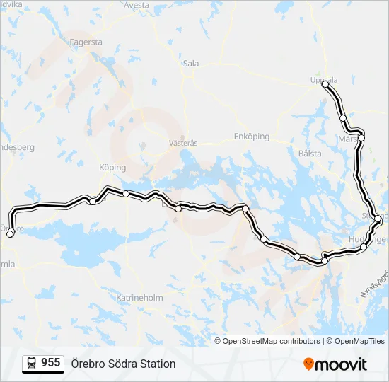 955 Train Line Map
