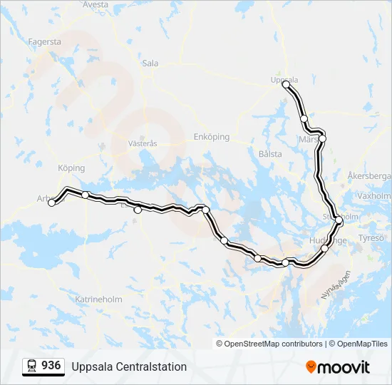 936 Train Line Map