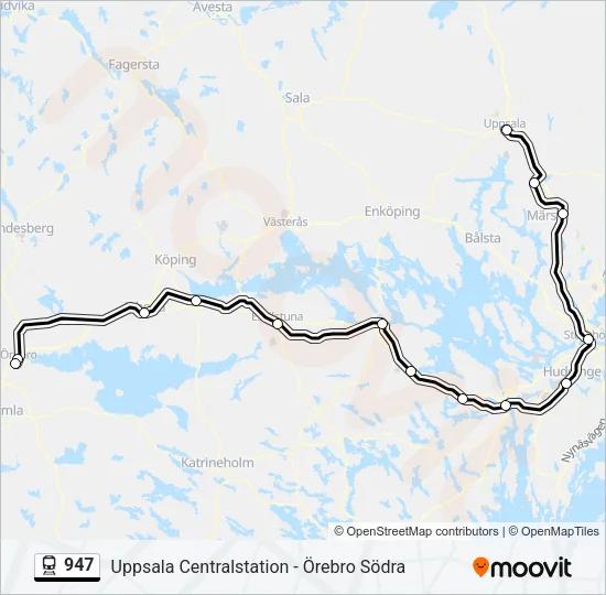 947 Train Line Map