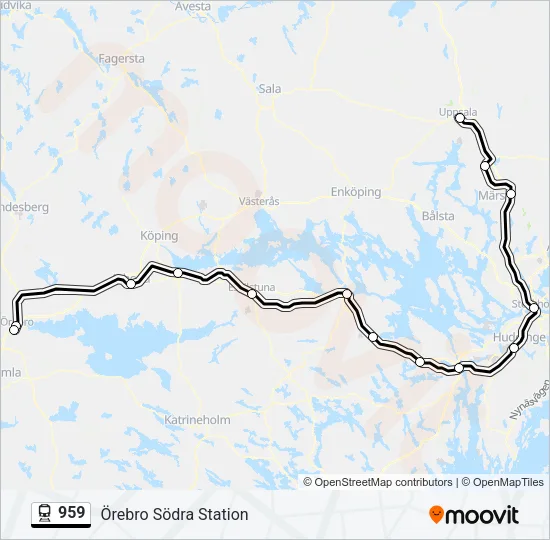 959 Train Line Map