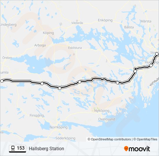 153 train Line Map