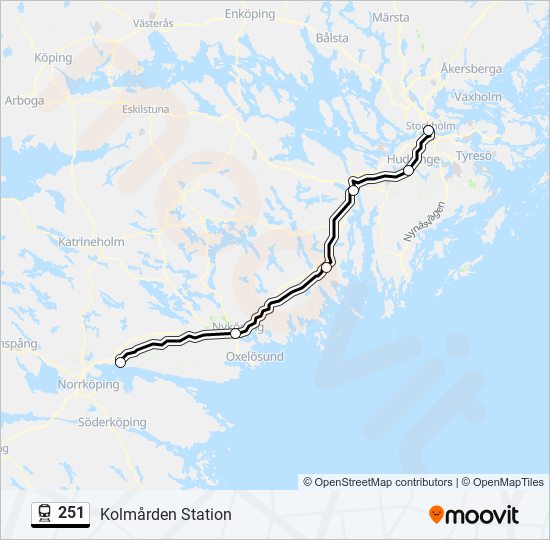 251 train Line Map