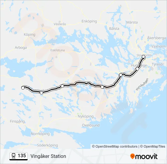 135 Train Line Map