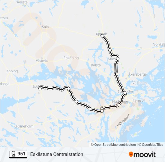 951 train Line Map