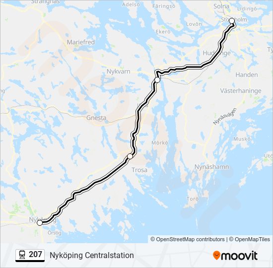 207 train Line Map