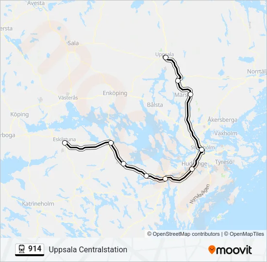 914 Train Line Map