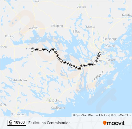 10903 tåg Linje karta