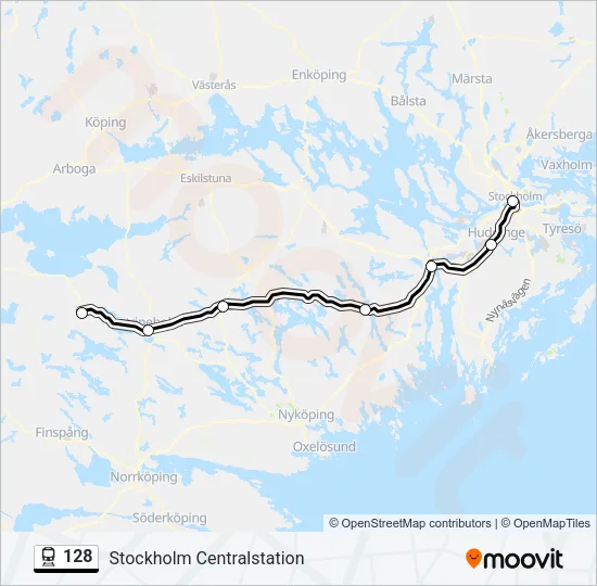 128 Train Line Map