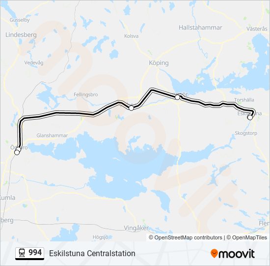 994 train Line Map