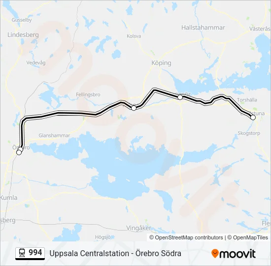 994 Train Line Map