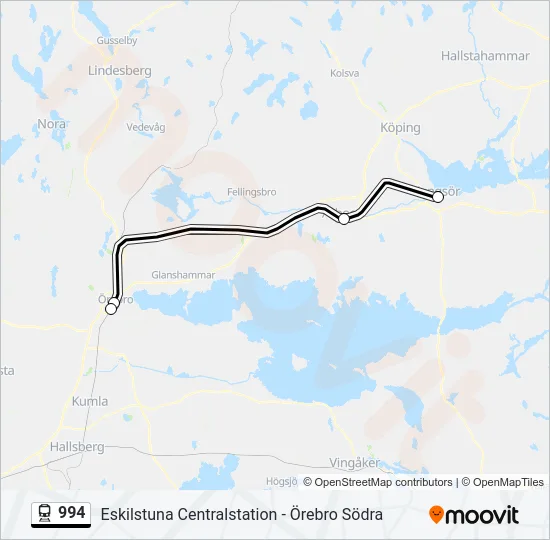 994 Train Line Map