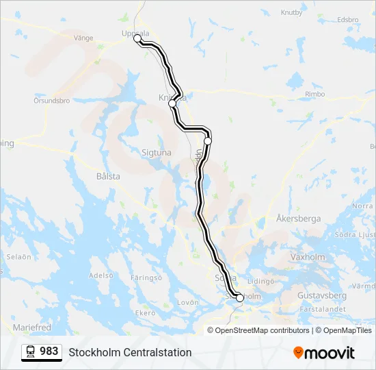 983 Train Line Map