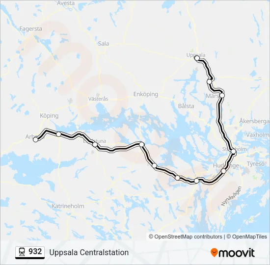 932 Train Line Map