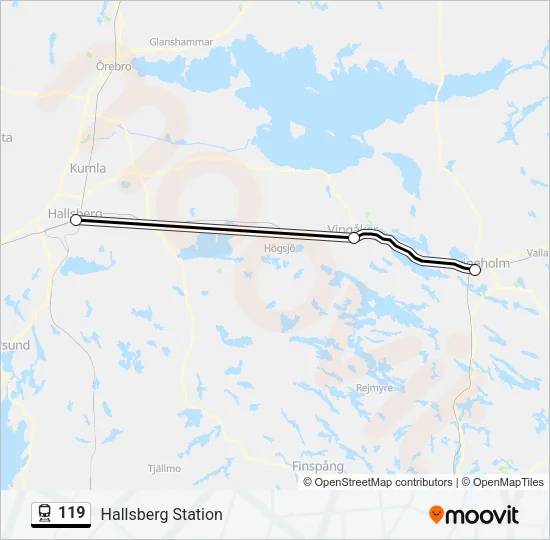 119 Train Line Map