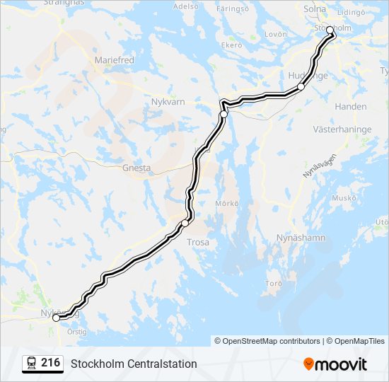 216 train Line Map