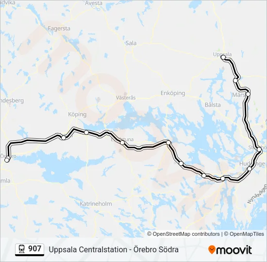 907 Train Line Map