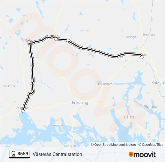 8559 train Line Map