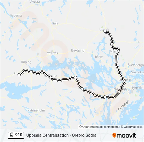 910 Train Line Map