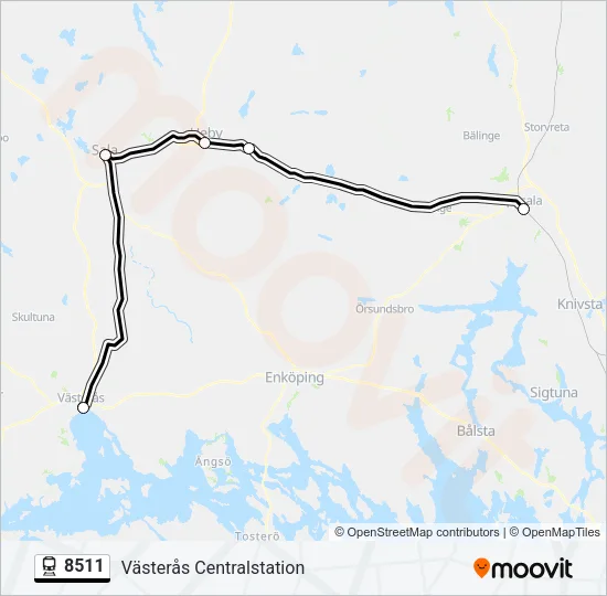 8511 Train Line Map