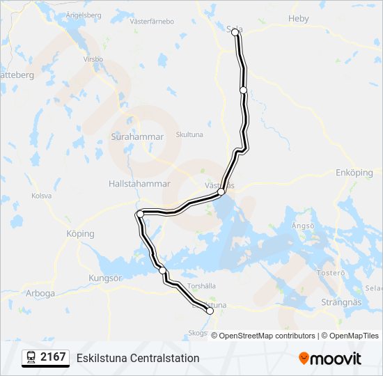 2167 train Line Map