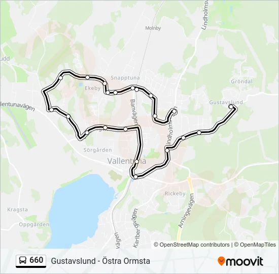 660 Bus Line Map
