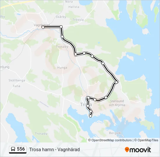 556 Bus Line Map