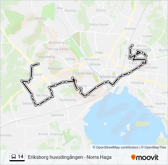 14 Bus Line Map