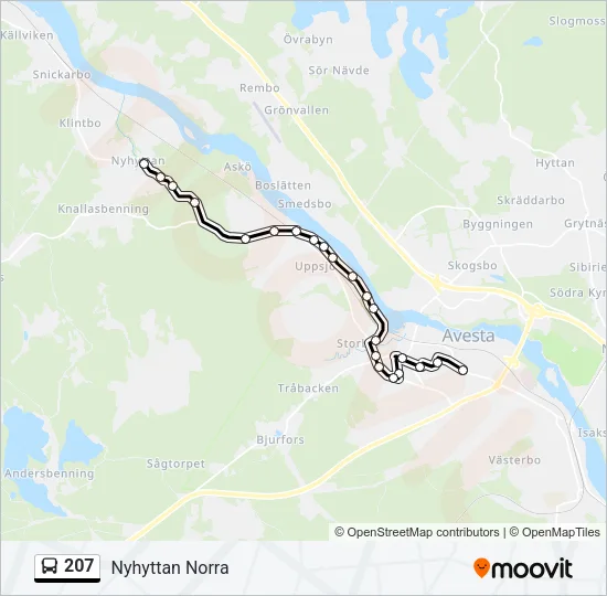 207 Bus Line Map
