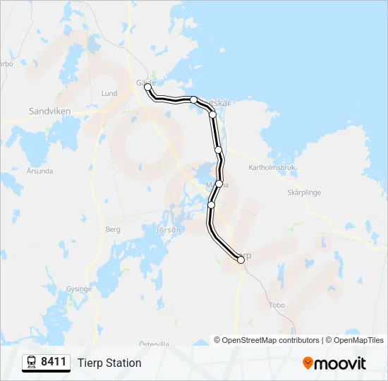 8411 Train Line Map