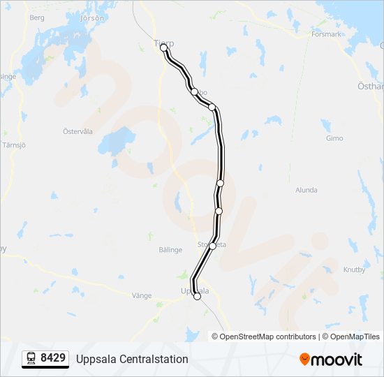 8429 train Line Map