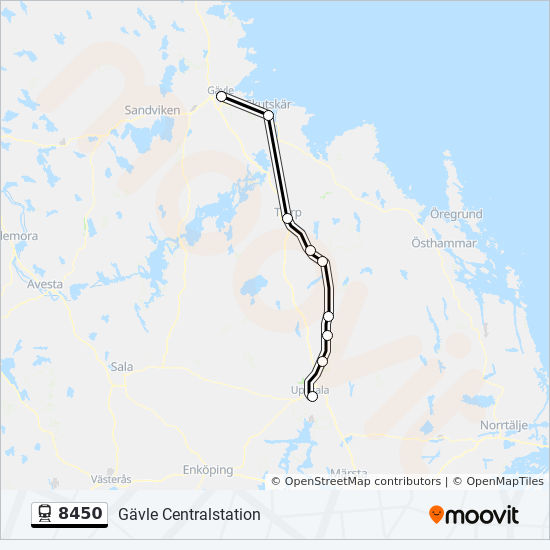 8450 train Line Map