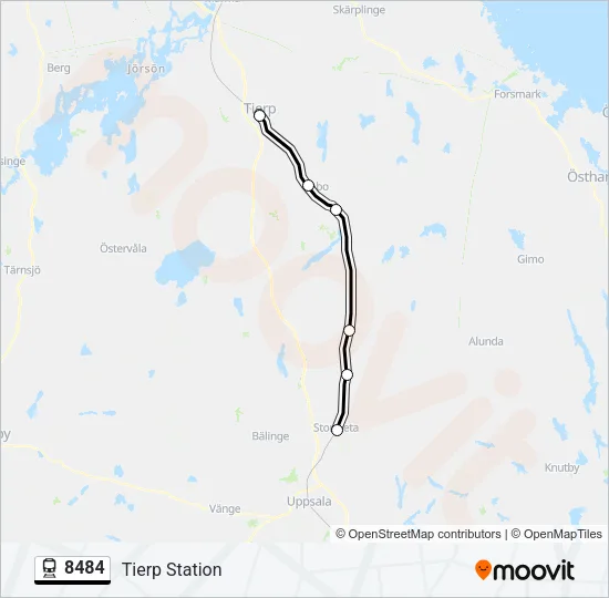 8484 Train Line Map
