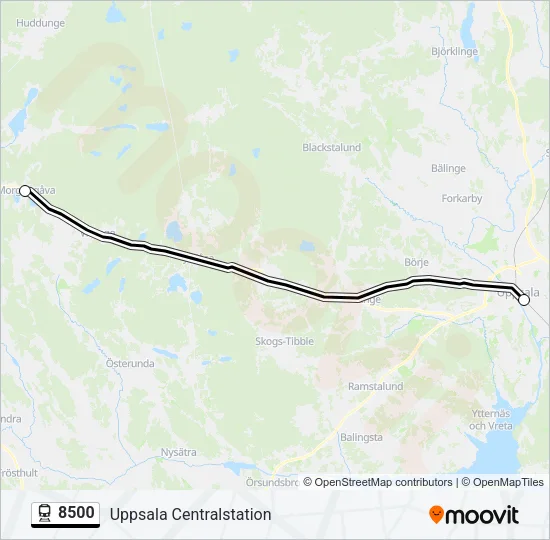 8500 Train Line Map