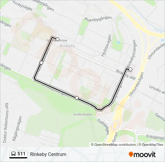 511 Bus Line Map