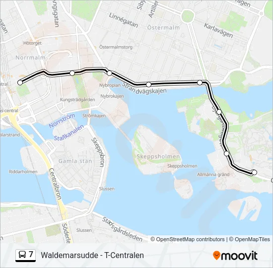 7 Bus Line Map