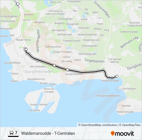 7 Bus Line Map