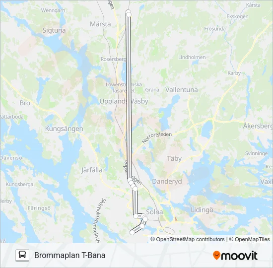 FLYGBUSSARNA Bus Line Map