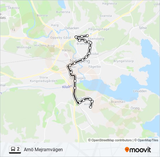 2 bus Line Map