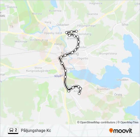 2 Bus Line Map