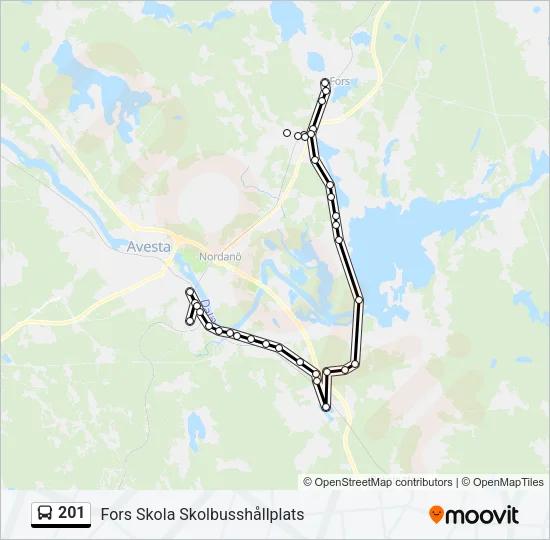 201 Bus Line Map