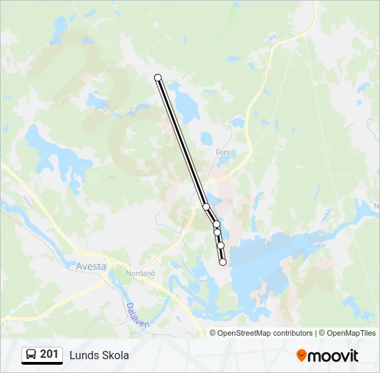 201 Bus Line Map