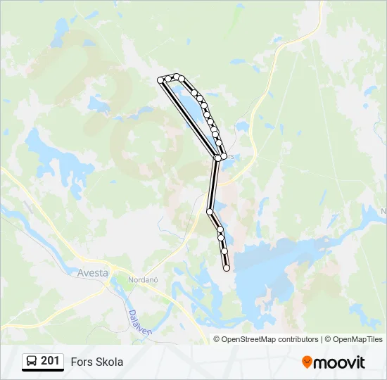 201 Bus Line Map
