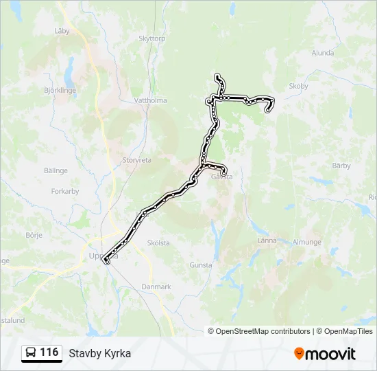 116 Bus Line Map