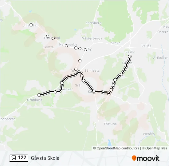 122 Bus Line Map