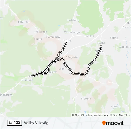 122 Bus Line Map