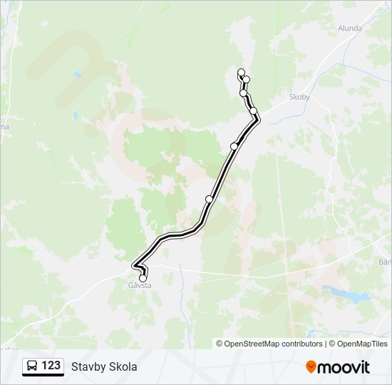 123 bus Line Map