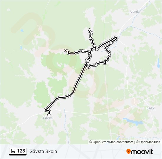 123 bus Line Map